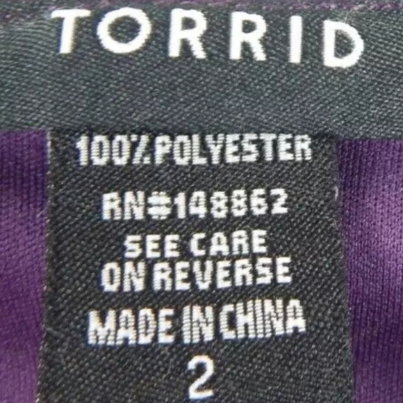Torrid Purple Cold Shoulder Chiffon Top - Picture 4 of 4